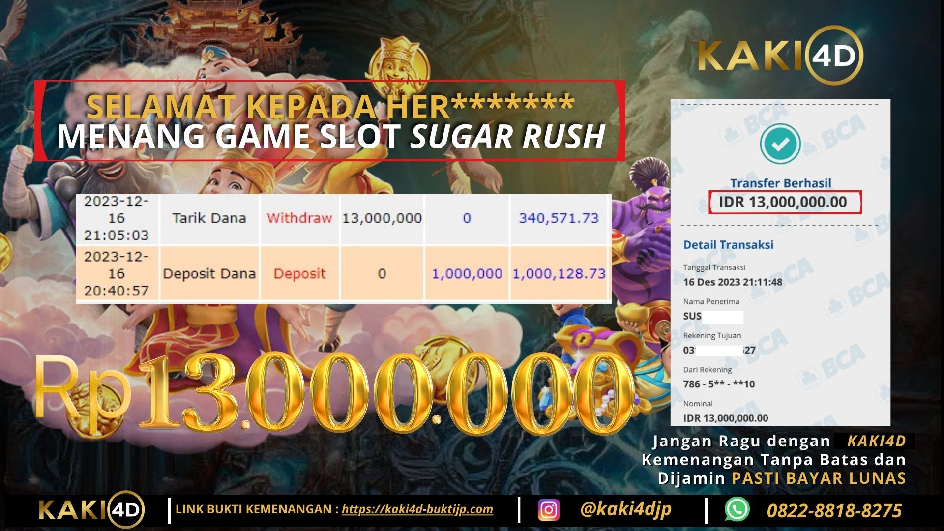 KAKI4DJP BUKTI KEMENANGAN