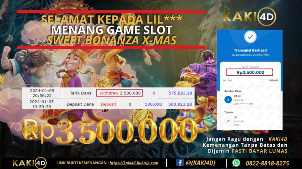 BUKTI KEMENANGAN MEMBER KAKI4D