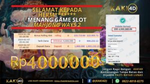 BUKTI KEMENANGAN MEMBER KAKI4D